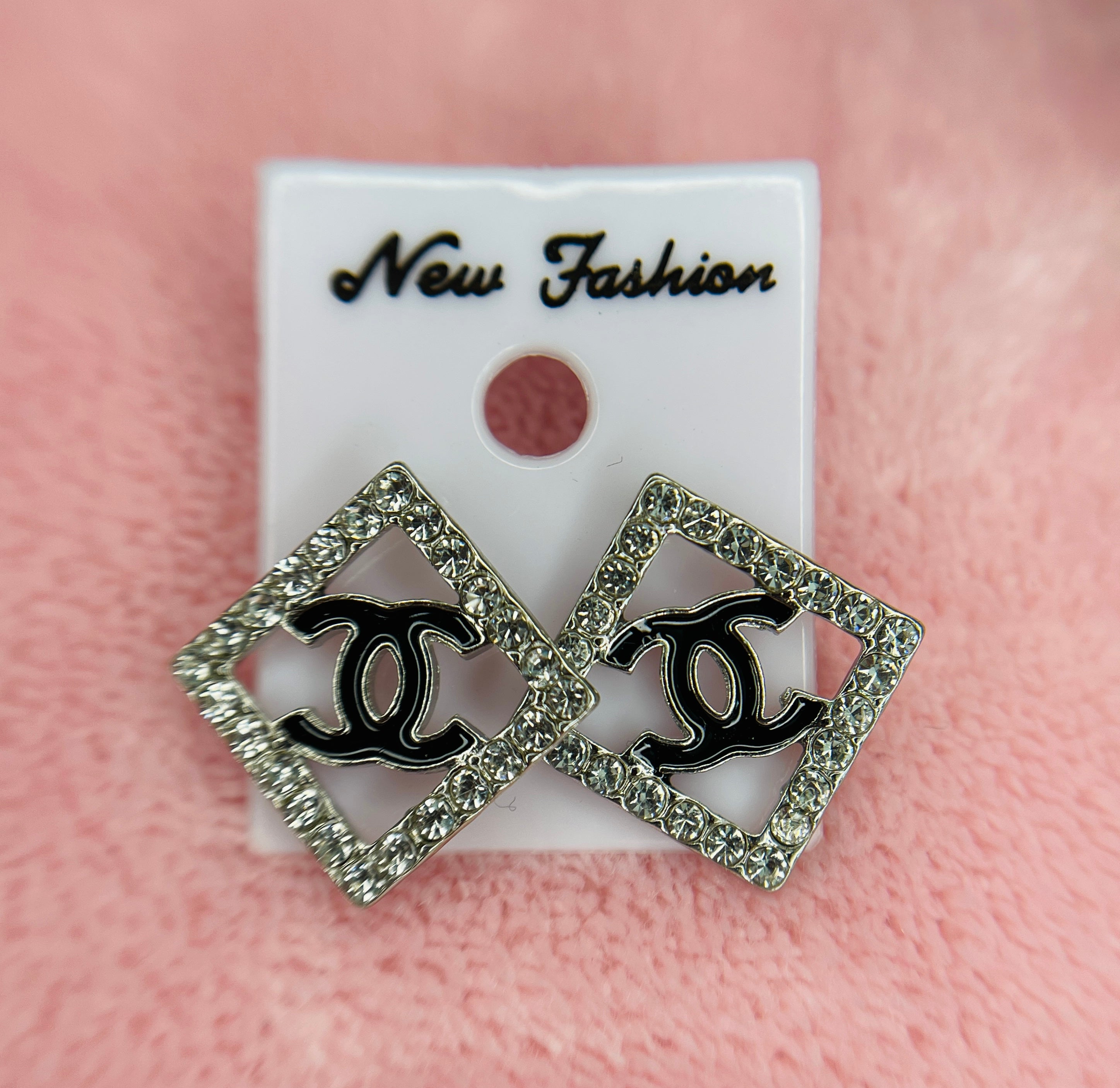 Fake cc deals stud earrings