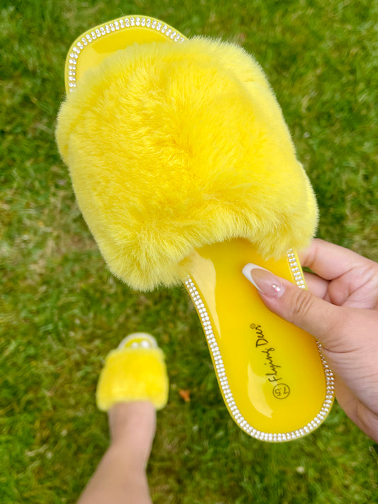 Regina Fuzzy Jelly Sandals