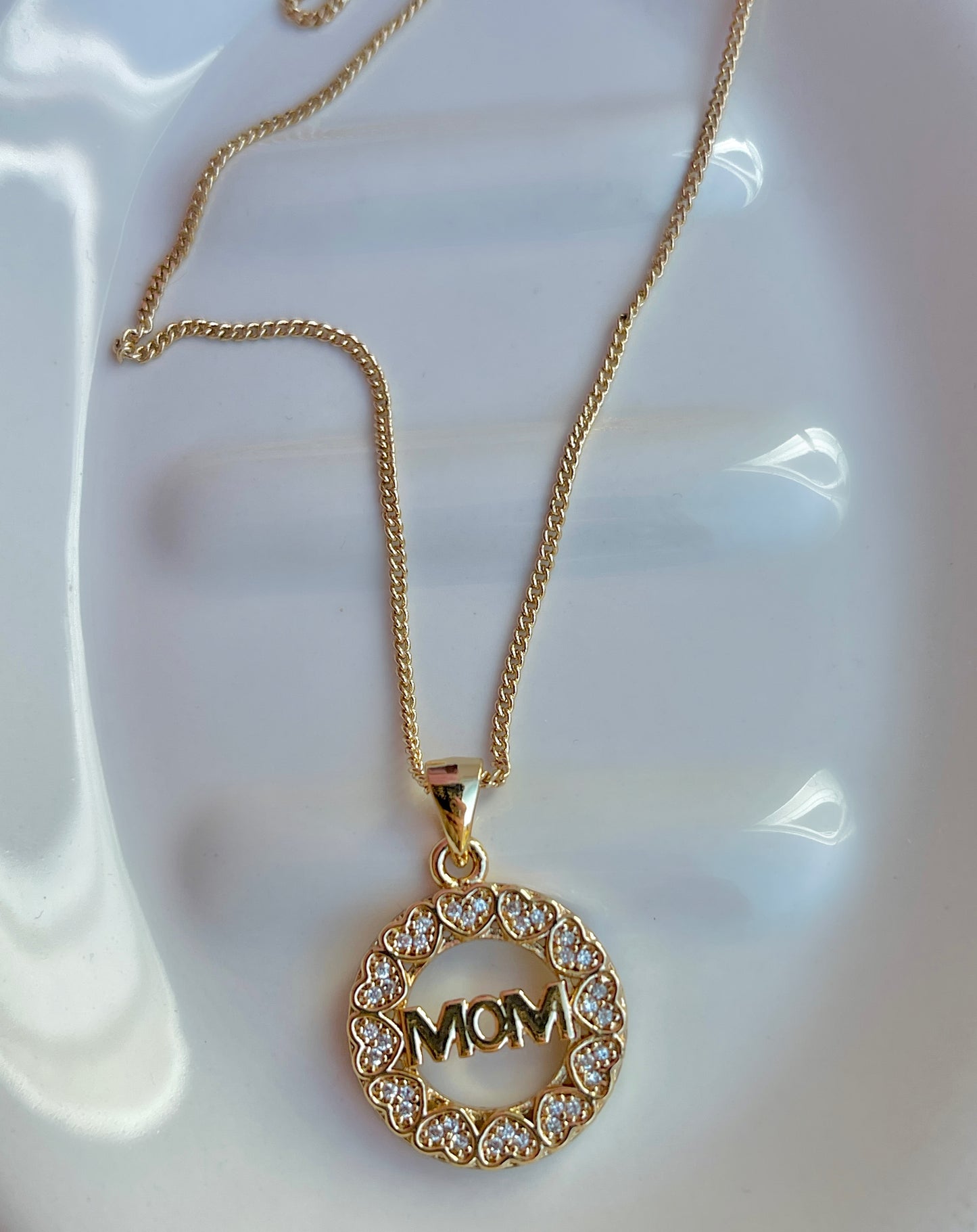 Mom Hearts Necklace | 2 Piece Set